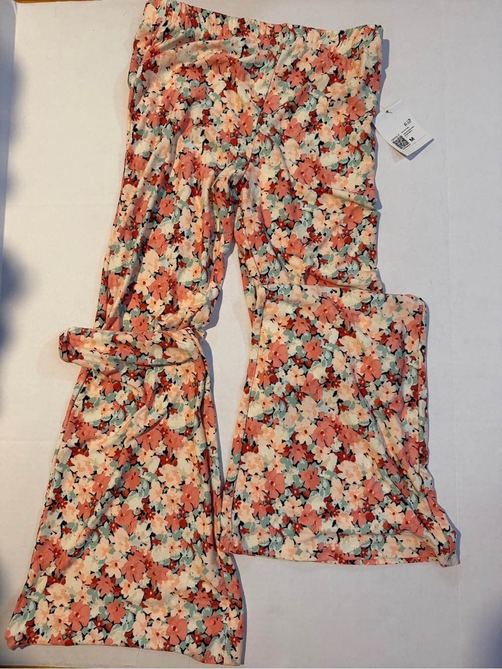Women’s Forever21 Floral Bell Bottoms - Peach Multi